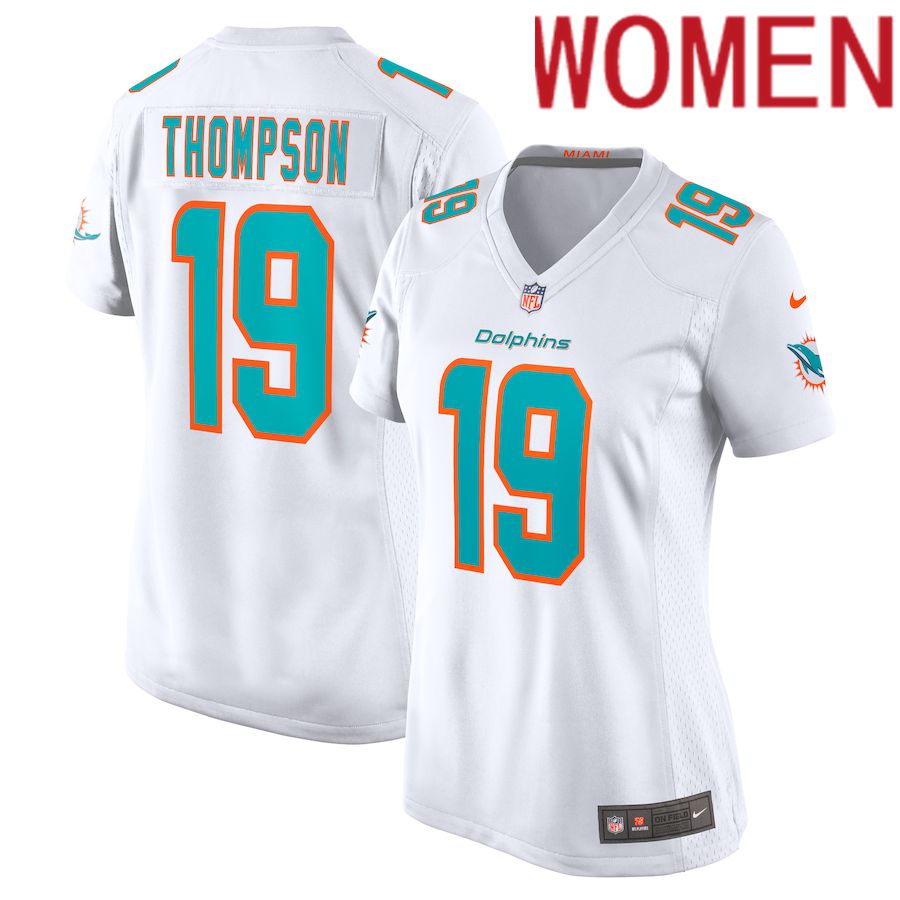 Women Miami Dolphins 19 Skylar Thompson Nike White Game Player NFL Jersey